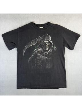 Vintage Grim Reaper Exile T Shirt Mens Medium Black Graphic Tennessee River